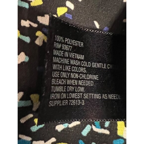 Worthington Women's XL Off-Shoulder Blouse Black Multicolor Flowy Casual Chic - Picture 12 of 12